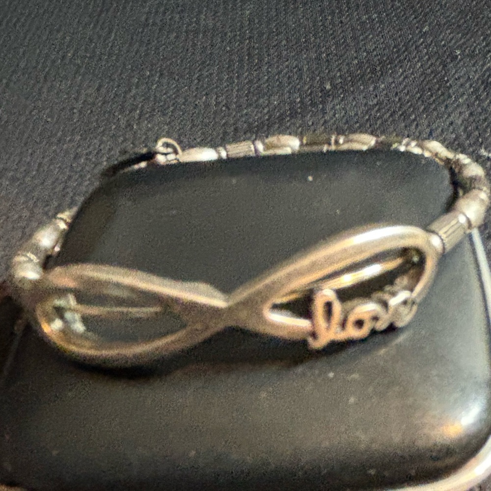 Alex & Ani Bracelet Vintage 66 Love Beaded Bangle Silver Tone OSFM